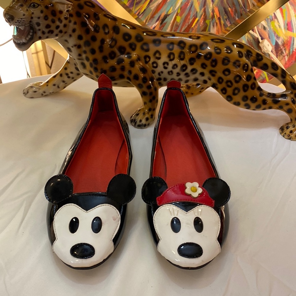 Mickey & Minnie Mouse Patent Leather Ballet Flats